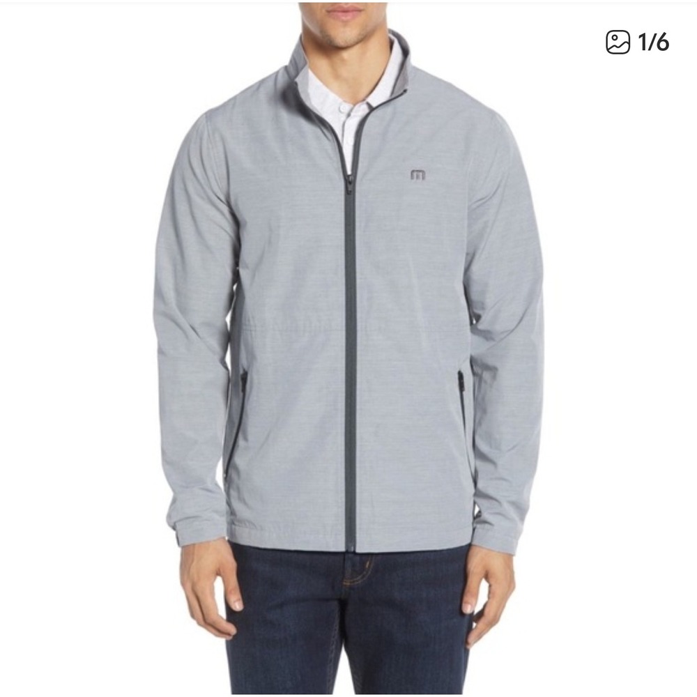 Travis Mathew Above Board Jacket XL Gray Long Sleeves Full Zip Golf Work Casual